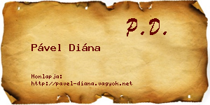 Pável Diána névjegykártya